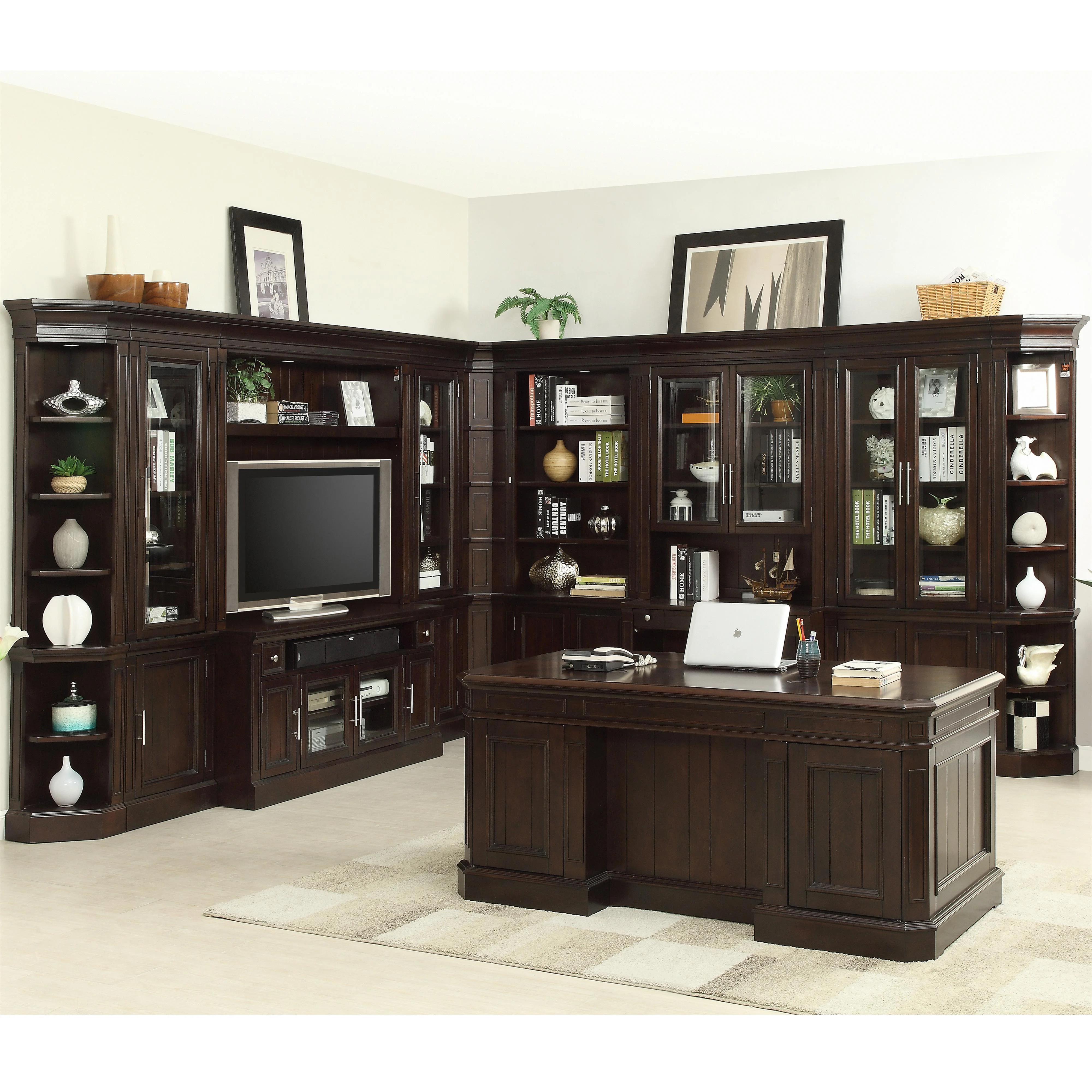 Parker House Stanford STA Wall Unit 3 Wall Unit with Executive Desk and
